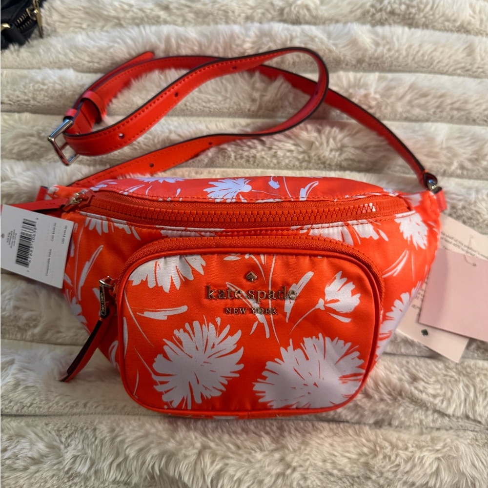 Kate Spade Orange Floral Belt Bag